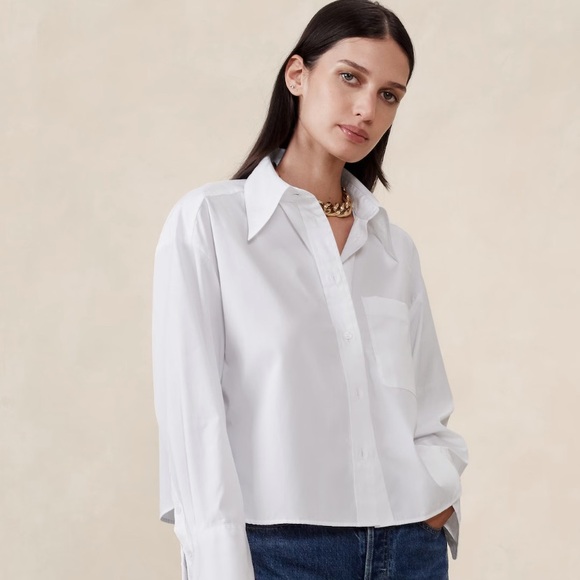 Banana Republic Tops - BR The Boxy Crop Shirt - Tall